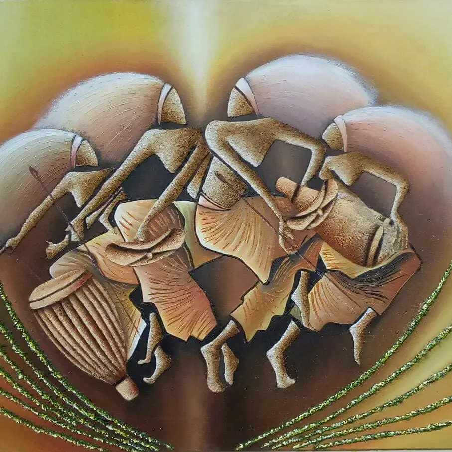 Rhythmic Dance and Drum Portrait